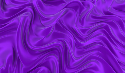 Violet silk background. Waves of red silk full screen. Abstract elegant background for your project.
