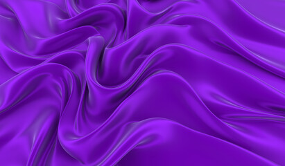Violet silk background. Waves of red silk full screen. Abstract elegant background for your project.
