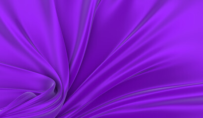 Fototapeta premium Violet silk background. Waves of red silk full screen. Abstract elegant background for your project.