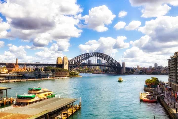 Photo sur Plexiglas Sydney Harbour Bridge Syd Circ Quay wharf bridge