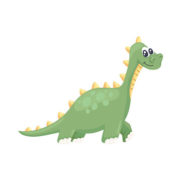 cute brachiosaurus character