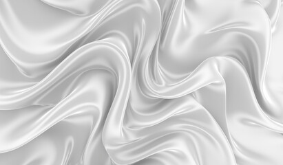 White silk background. Waves of red silk full screen. Abstract elegant background for your project.