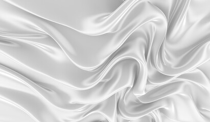 White silk background. Waves of red silk full screen. Abstract elegant background for your project.