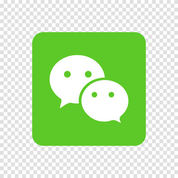 Social media icon illustration wechat. WeChat Icon. Vector illustration