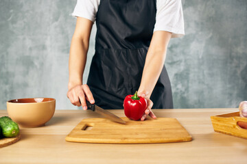 housewife Cooking healthy eating isolated background