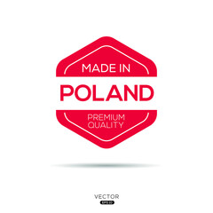 Made in Poland, vector illustration.