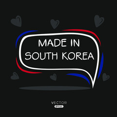 Fototapeta premium Made in South Korea, vector illustration.