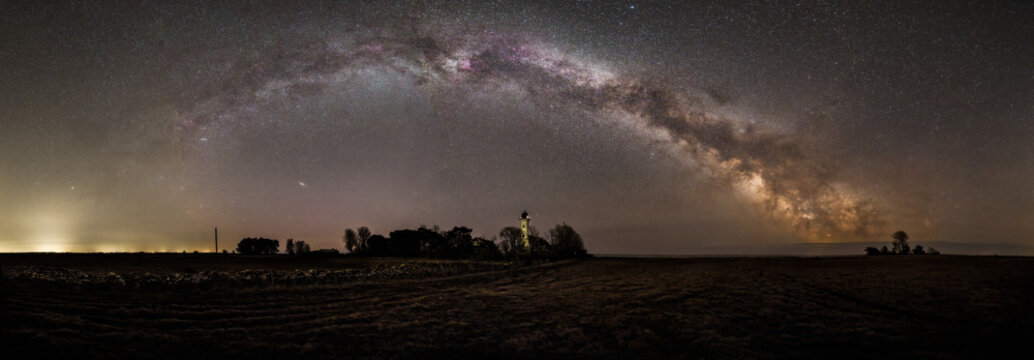 The lighthouse in Segerstad framed by the Milky Way