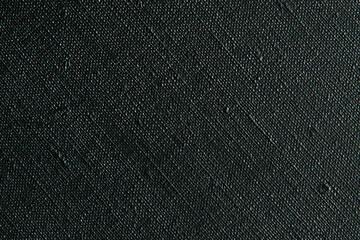 dark creative background: black primed linen canvas, uneven lighting, toning