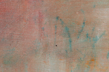 abstract creative background: multicolored blurred spots of colored primer when toning the canvas, temporary object.