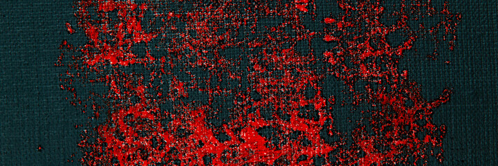 abstract creative background: red spots, strokes and splashes of colored primer when toning a black...