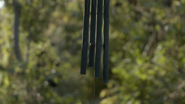 Wind chimes in the wind