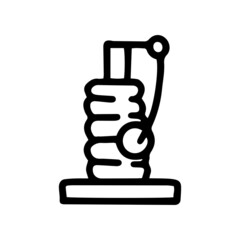 cat claw scratcher line vector doodle simple icon