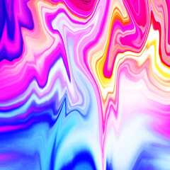 High Resolution Colorful fluid painting with marbling texture, 3D Rendering. 