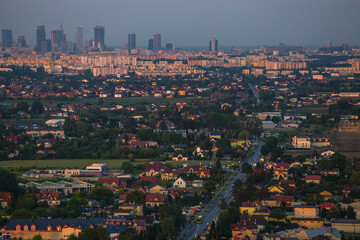 Panorama Warszawy z drogą, Droga prowadząca do Warszawy
