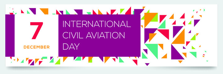 Creative design for (International Civil Aviation Day), 7 December, Vector illustration.