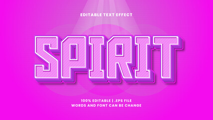 Spirit game cartoon 3d editable text effect