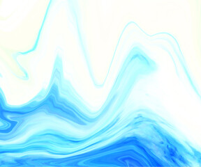 High Resolution Blue fluid painting with marbling texture, 3D Rendering.