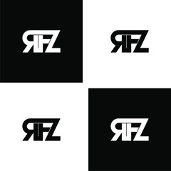 Fototapeta premium rfz initial letter monogram logo design set