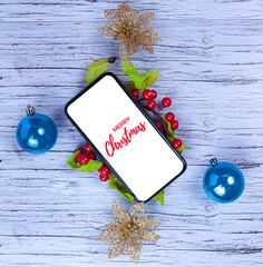 christmas greeting card with space