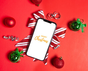 phone with christmas gift