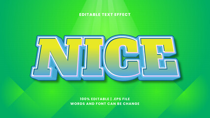 Nice game cartoon 3d editable text effect