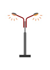 Street light. Simple flat illustration.