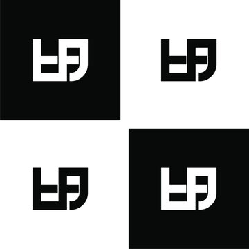 tfj initial letter monogram logo design set