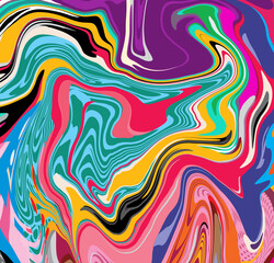 Obraz premium High Resolution Colorful fluid painting with marbling texture, 3D Rendering.