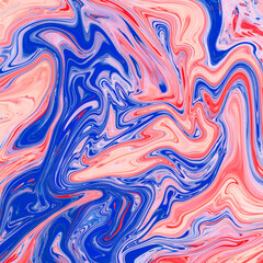 High Resolution Colorful fluid painting with marbling texture, 3D Rendering.