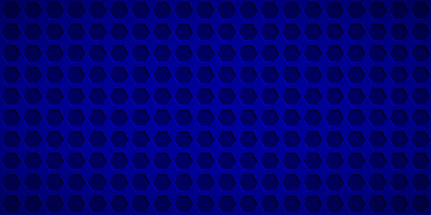 Abstract background with hexagon holes in blue colors