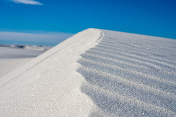 Crest of Sparkling Gypsum Sand dune