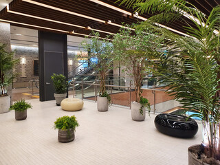  corridor, building, lobby