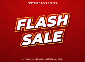 flash sale editable text effect with abstract and premium style use for business logo and brand