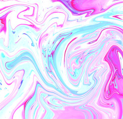 High Resolution Colorful fluid painting with marbling texture, 3D Rendering.	

