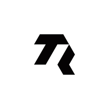 t r tr initial logo design vector template