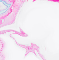 High Resolution Colorful fluid painting with marbling texture, 3D Rendering.	
