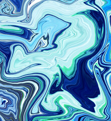 Obraz premium Blue abstract liquid marble texture, fluid art. Very nice abstract colorful design swirl background Video. 3D Rendering, 4K.