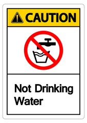 Caution Not Drinking Water Sign