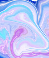 Blue abstract liquid marble texture, fluid art. Very nice abstract colorful design swirl background Video. 3D Rendering, 4K.