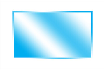 3d blue rectangular plate for banner design. Vector illustration. Stock image. 