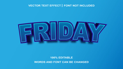 Obraz premium FRIDAY TEXT EFFECT EDITABLE