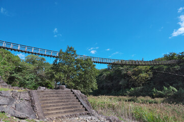 大分県　豊後大野市　原尻の滝　滝見橋