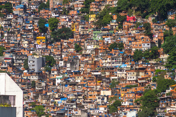 Fototapeta premium shantytown rocinha in Rio de Janeiro, Brazil.