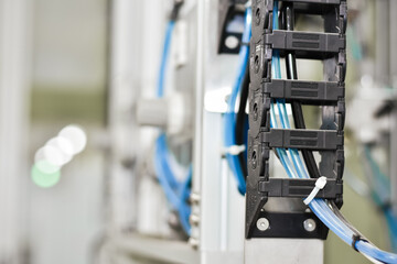 vacuum suction rubber stopper on conveyer machine in factory