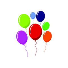 balloons isolated on white