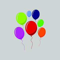 balloons isolated on white background