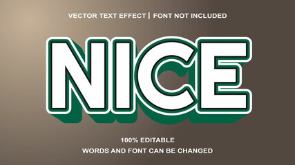 Obraz premium NICE GREEN STYLE EDITABLE WHITE TEXT EFFECT