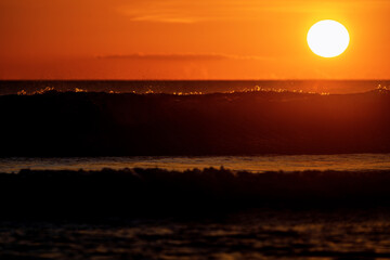 Obraz premium Sunset at Kuta Beach, Bali Indonesia.