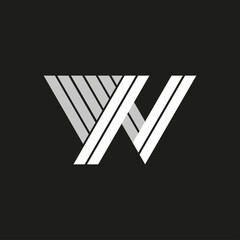 initial logo W or letter W logo alphabet, very suitable for a finance business logo or business property or other business, can also be used as a game or technology community logo